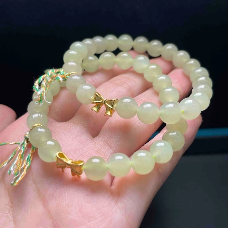【小魏总珠宝】S925和田玉蝴蝶结手串-8mm【多样性发一】