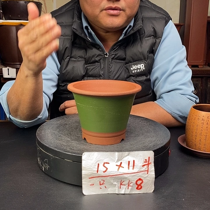 紫砂花盆货号一只KK8