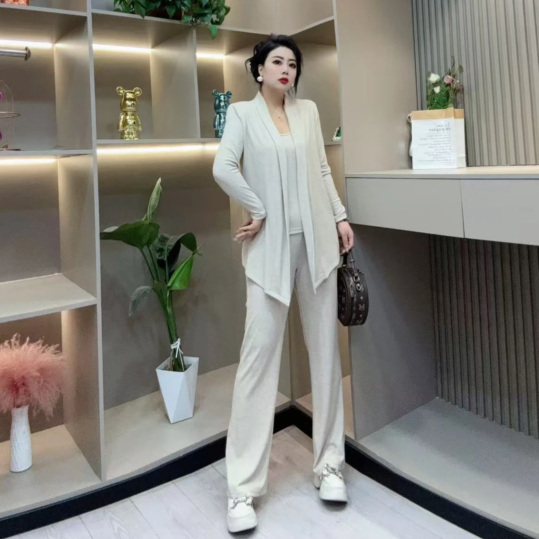 春季三件套-酷 3459时尚气质显瘦百搭洋气款胖MM大码女装新款