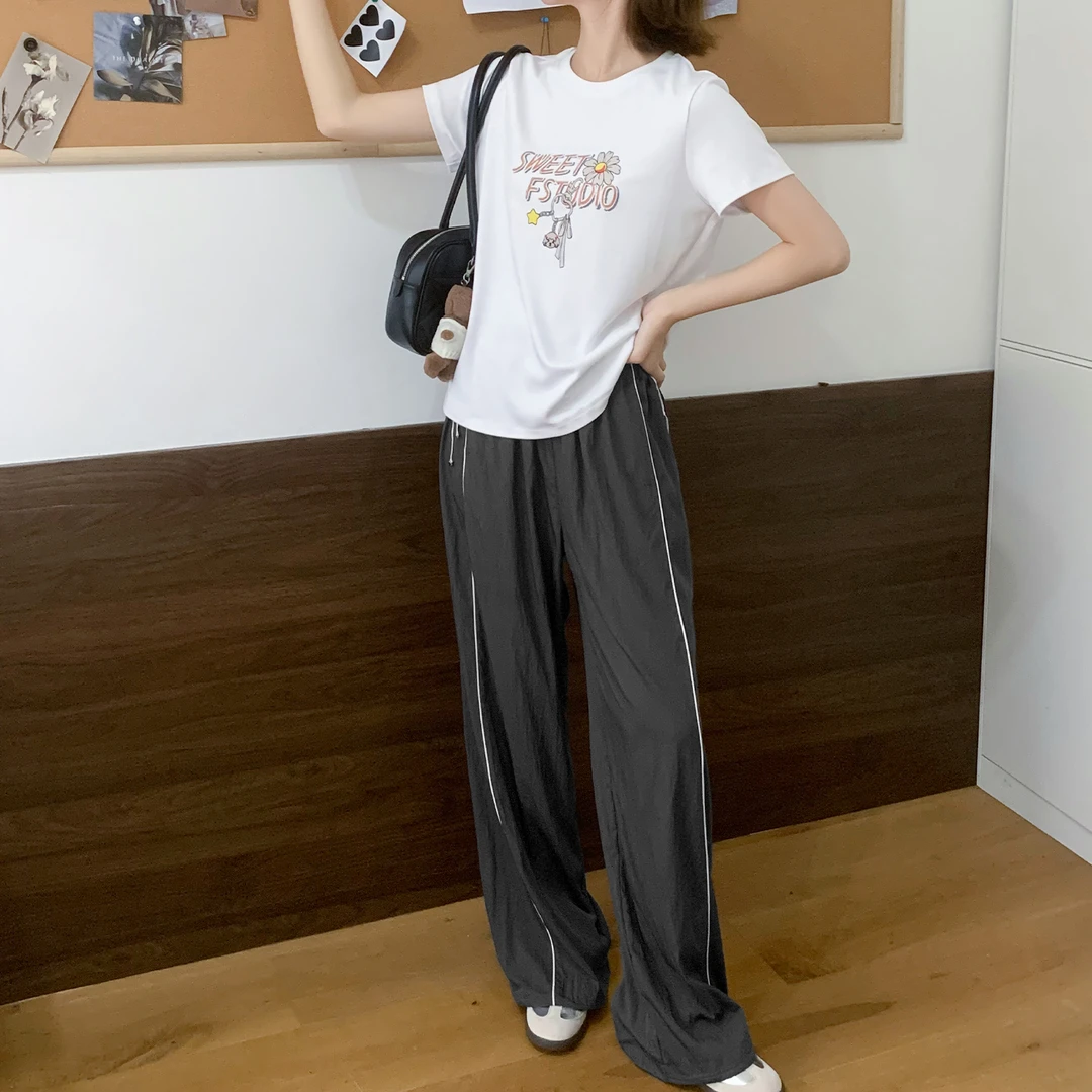 【新品】【元气假日】FS501X006宽松抽绳长裤