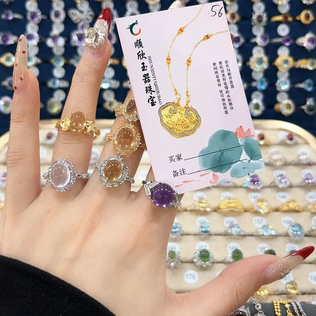 紫晶女款银S925镶嵌香***?戒指56