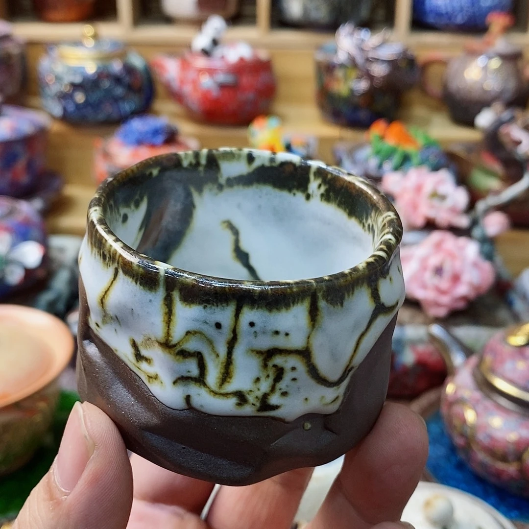 粗陶志野柴烧茶器