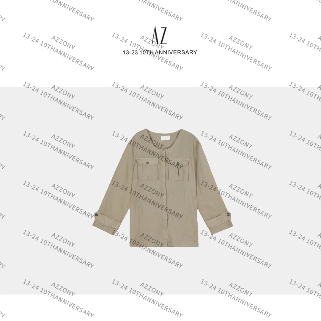 AZ-XJ 汉麻口袋防晒外套 2025夏款NEW DA4141Q