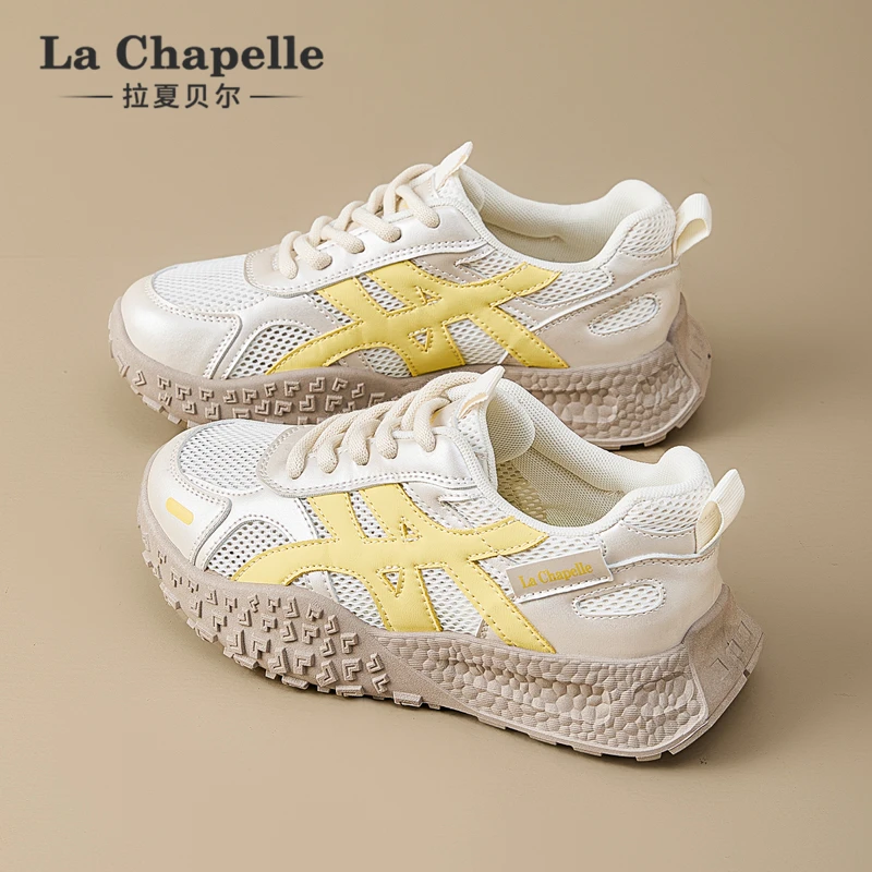 拉夏贝尔运动鞋女明星同款夏季网面透气百搭轻便跑步阿甘休闲鞋子
