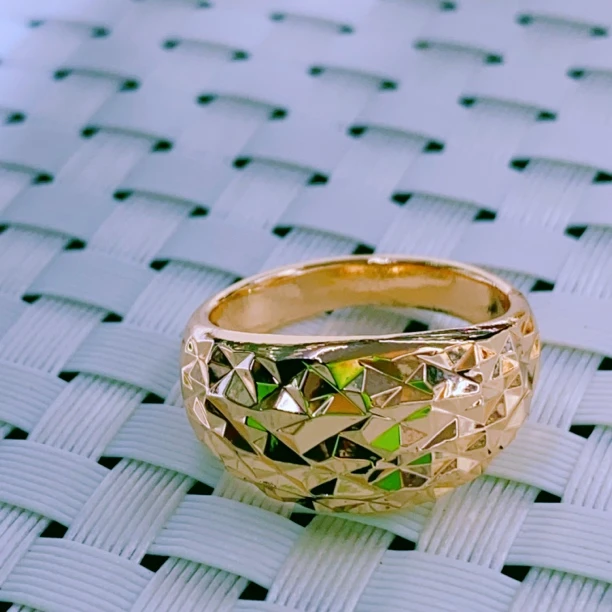 合金仿水晶戒指 玫瑰金色戒指 时尚洋气民族风