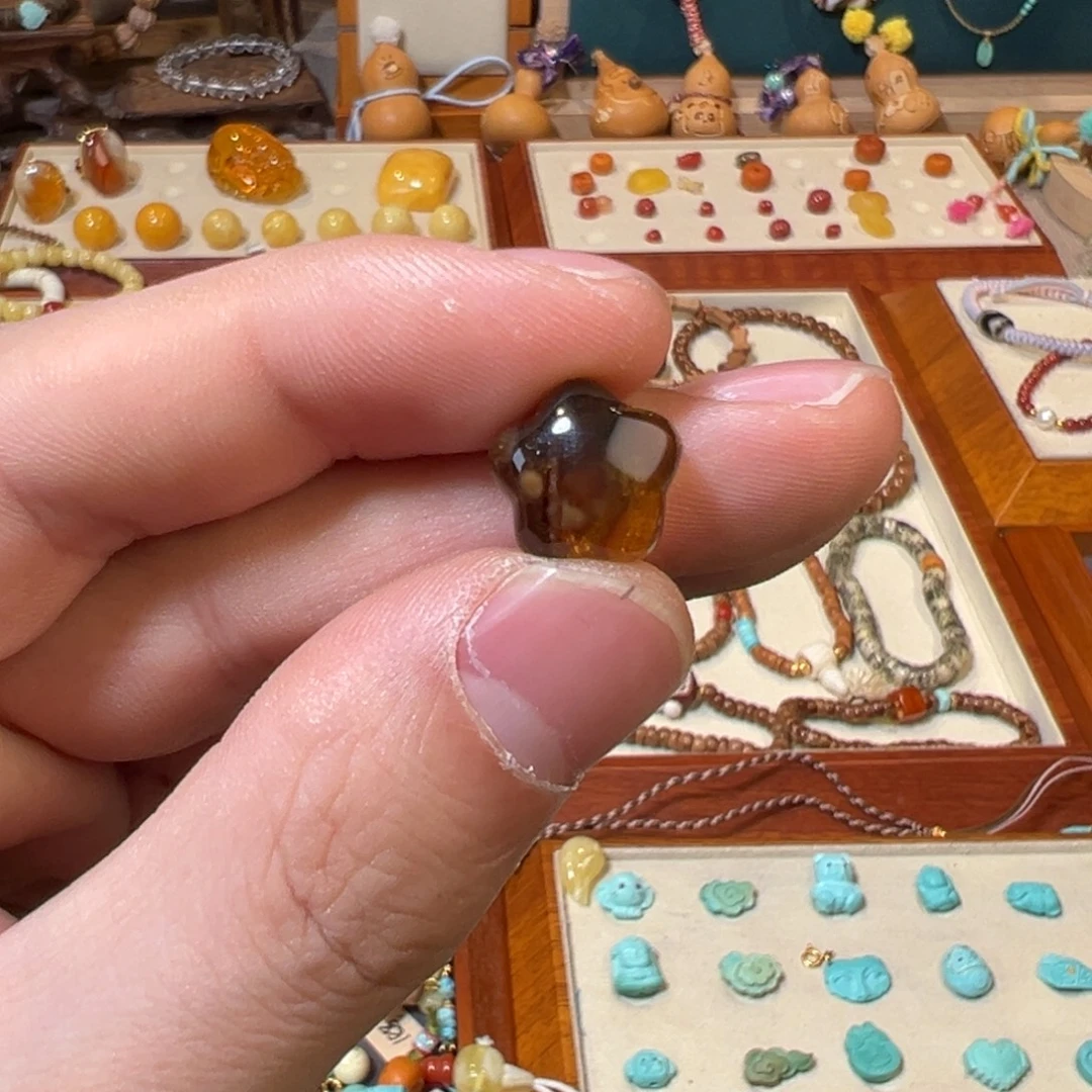 蜜蜡未镶嵌裸石五角星配饰