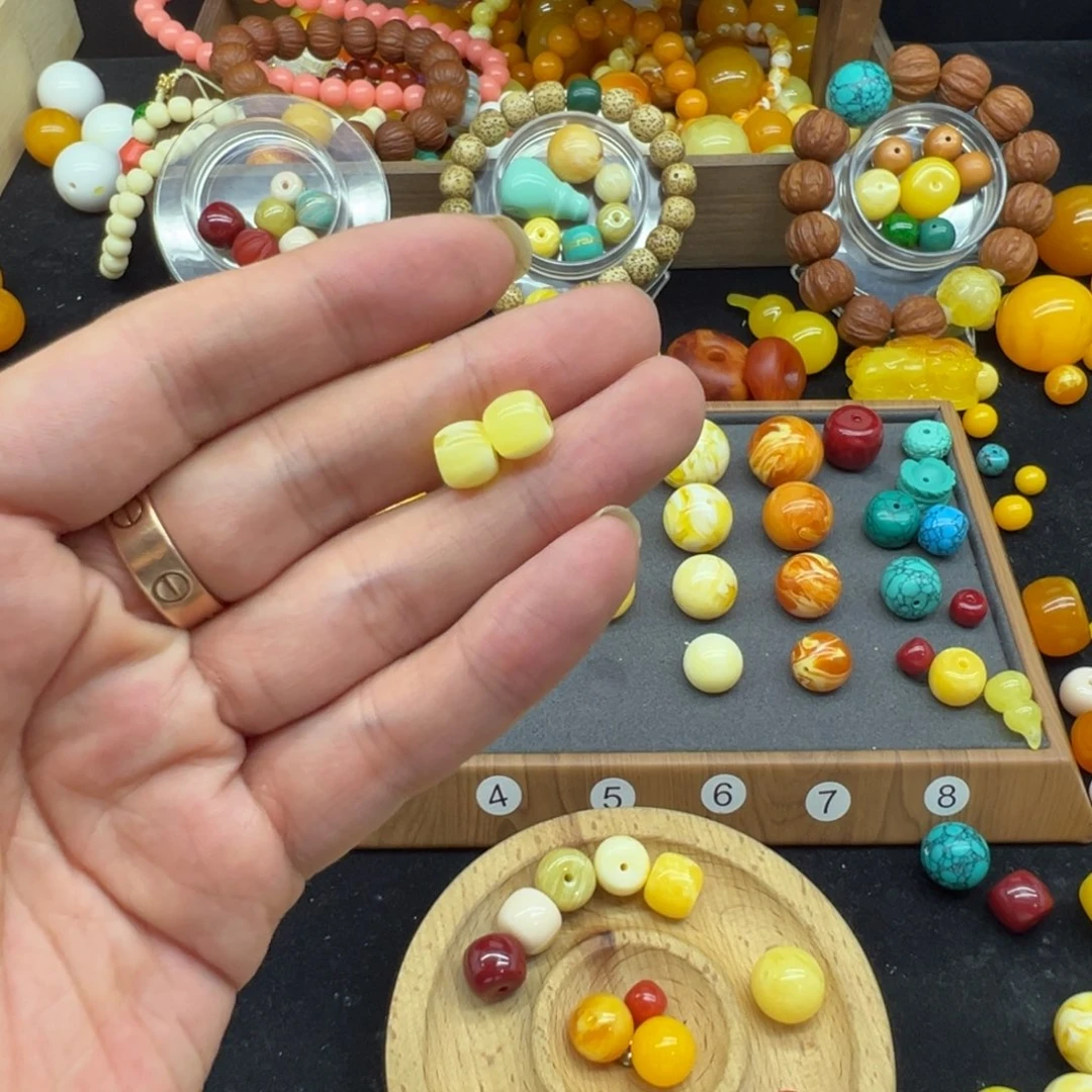 琥珀未镶嵌颈饰8mm