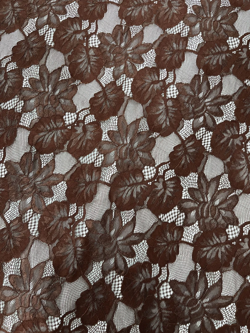 咖啡色蕾丝短款夏季常规镂空法式衬衫百搭提花婚纱布墙面装饰画