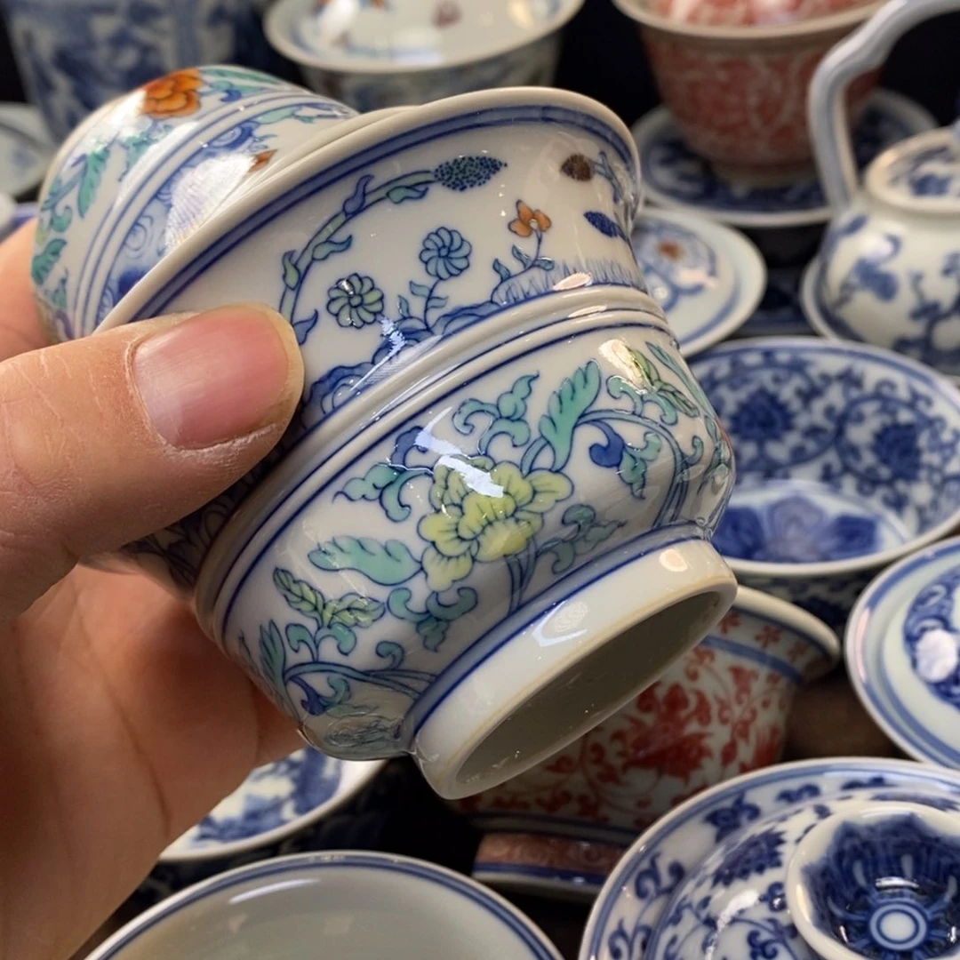 潘*景德镇柴窑马蹄盖碗