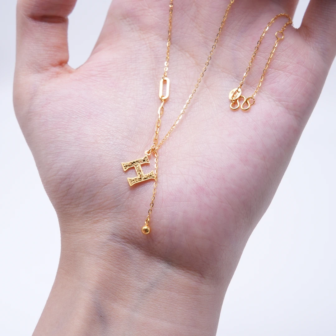 【金项链】碎冰H套链黄金5G足金999经典百搭轻奢气质精致时尚零附加