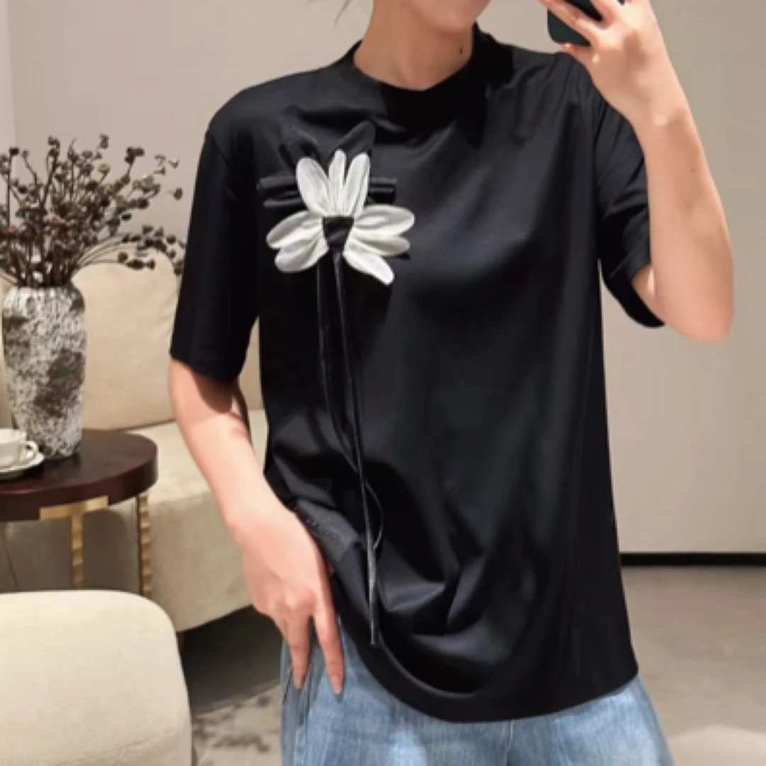 特价不支持退换 530136 黑色纯色短袖T恤百搭
