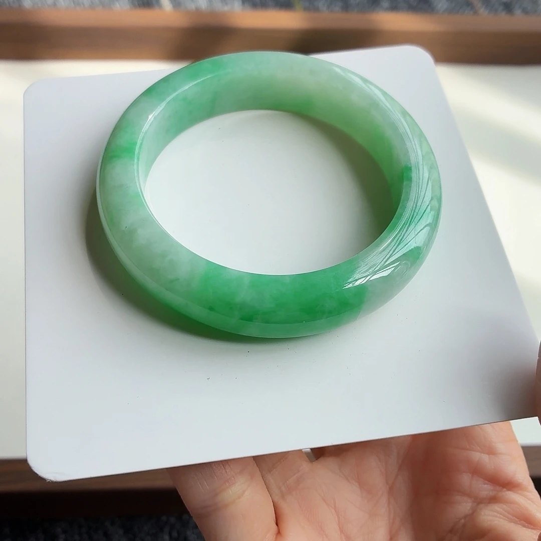 未镶嵌手镯翡翠正圈54