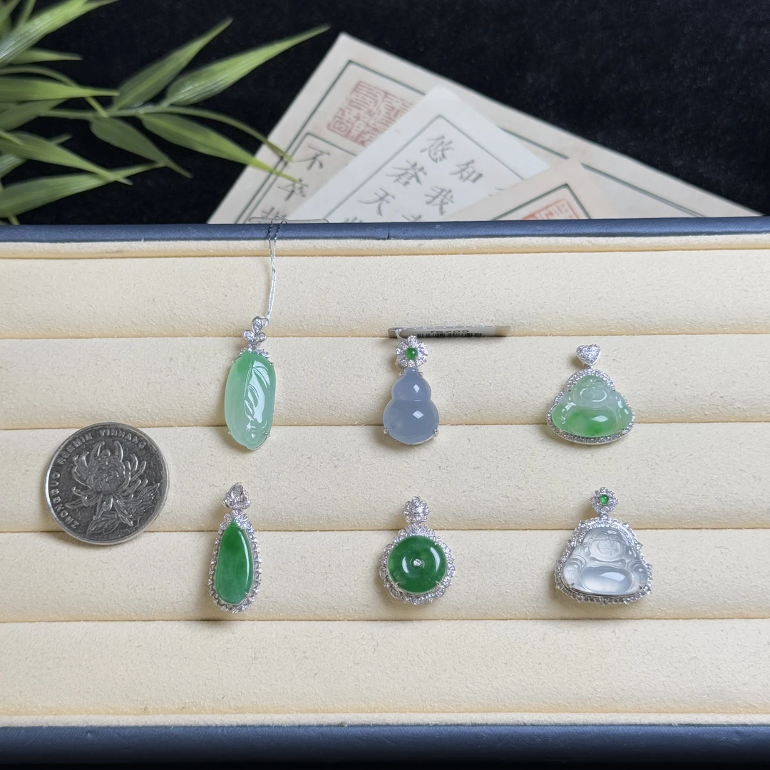 思懿珠宝  18k翡翠吊坠-6980-1-XMG-多样性发一