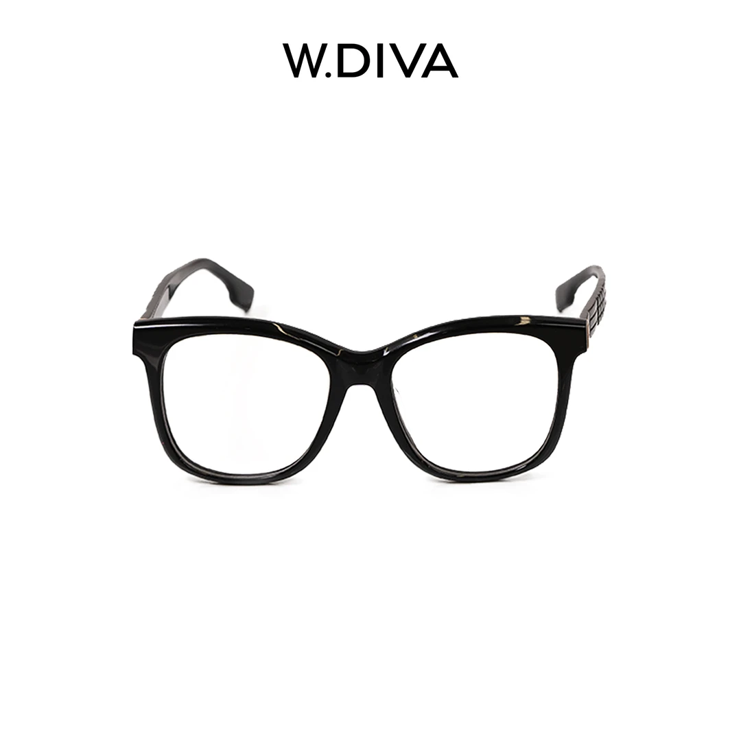 W.Diva【素颜】简约微猫眼日常素颜镜黑框眼镜慵懒风百搭50M273013