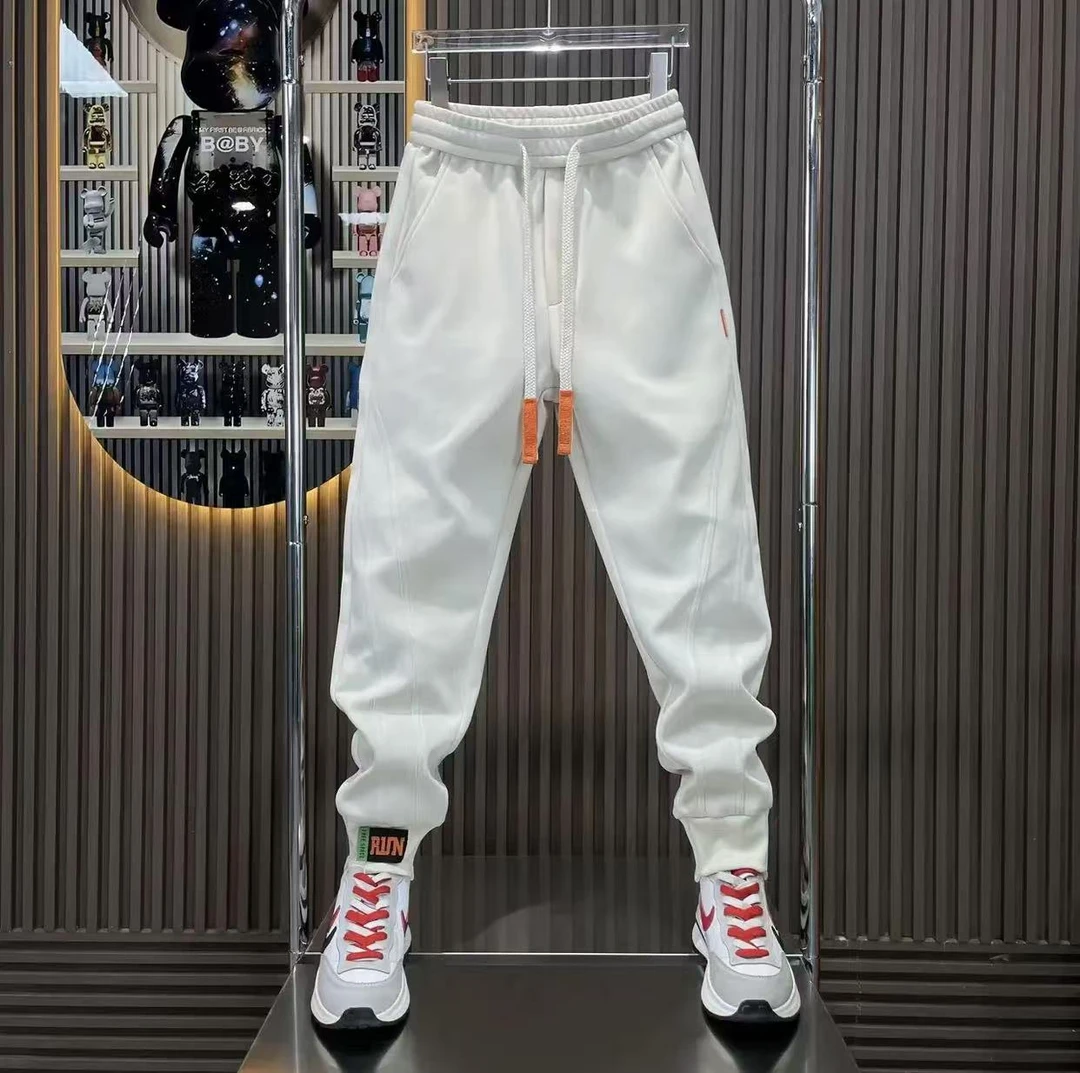 【专柜品质】2025新款春秋季男士休闲裤运动束脚卫裤百搭弹力松紧腰