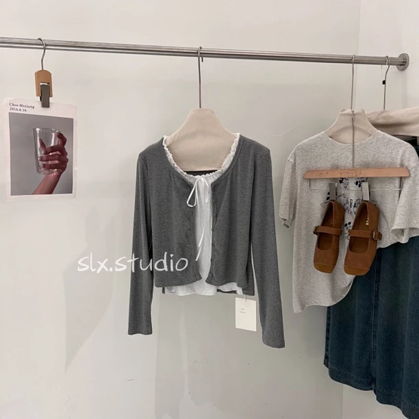 slx@ 2009 花边假两件上衣