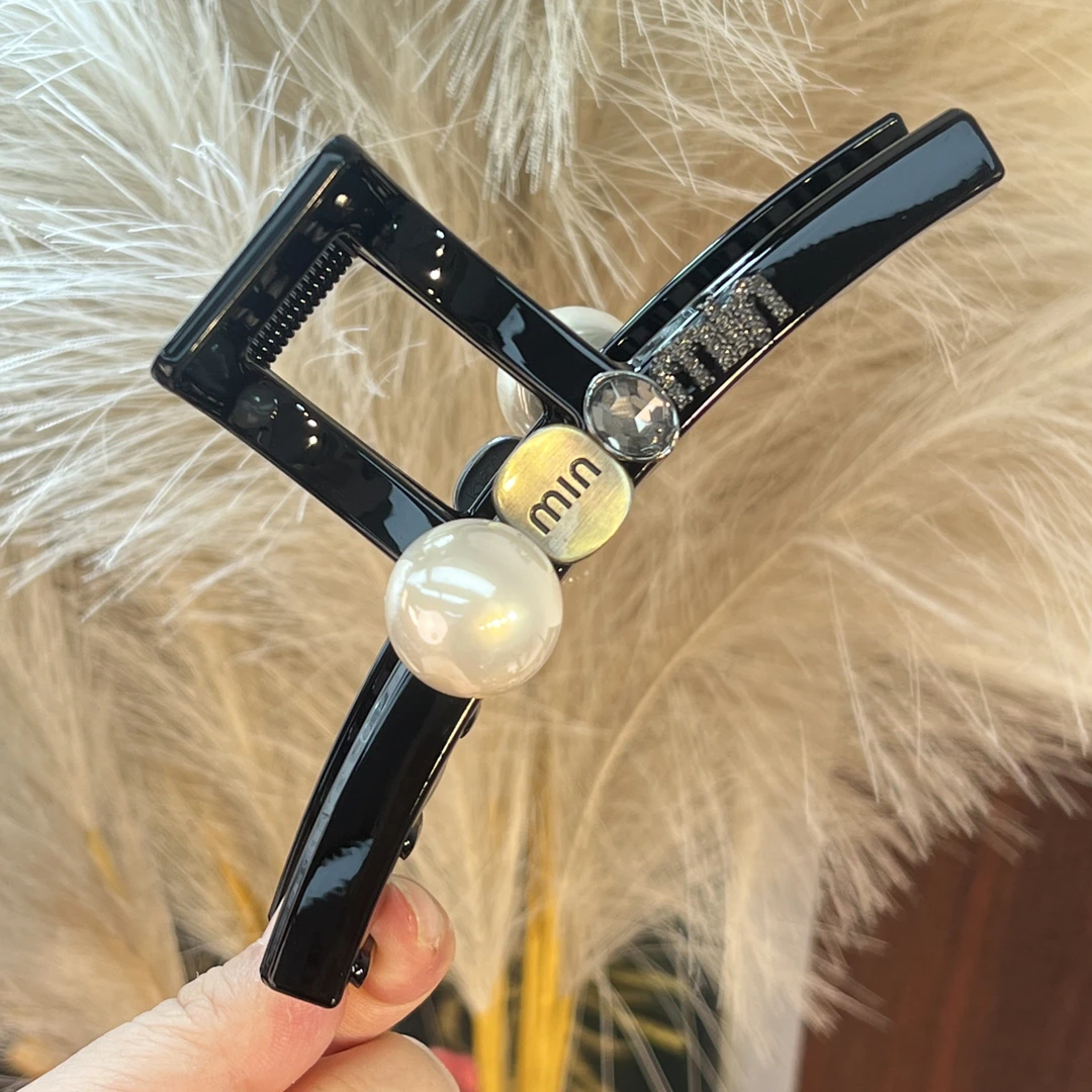 【珠珠字母M抓夹】11cm和13cm气质简约大气时尚小香风抓夹