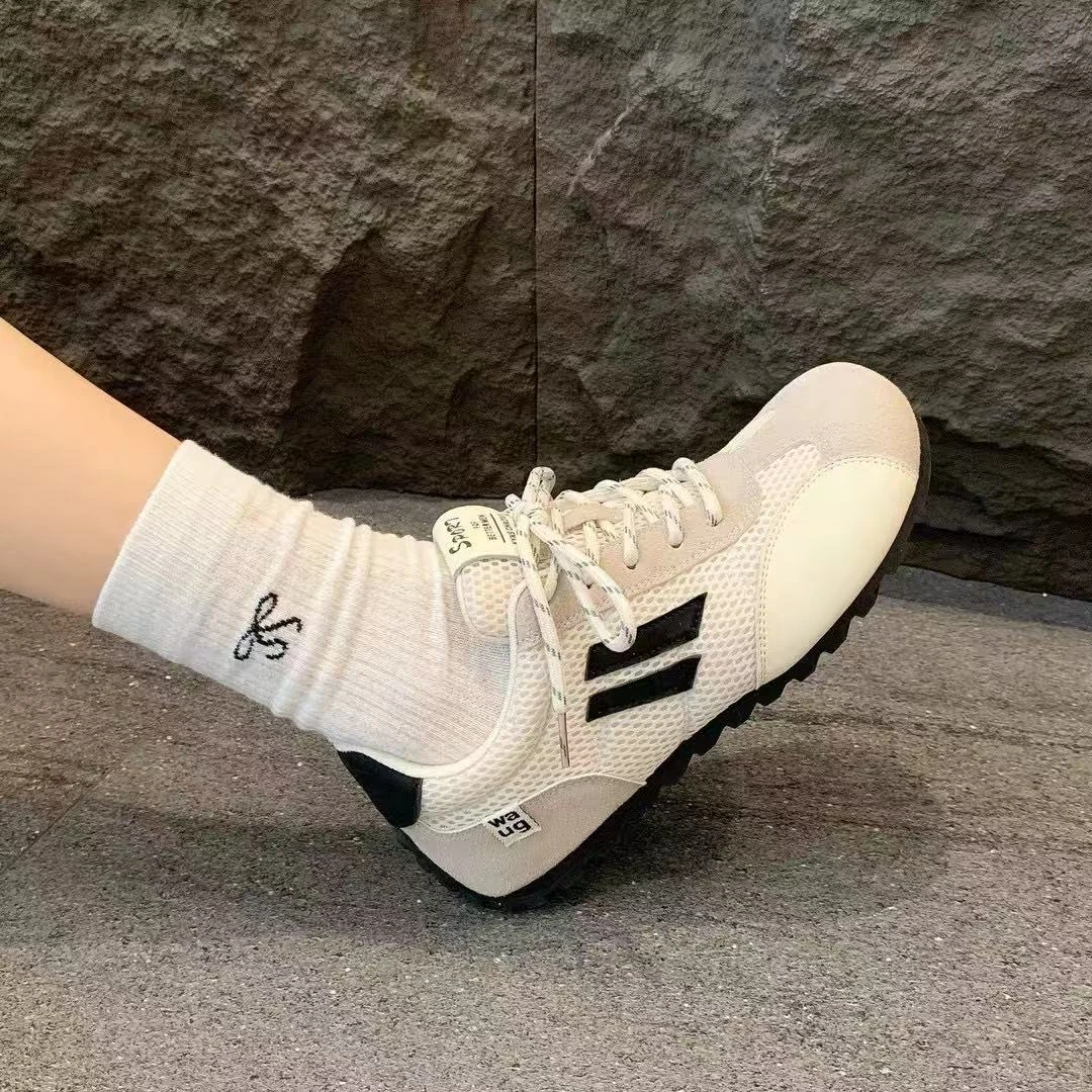 【华小姐】夏季新款时尚潮流圆头厚底透气百搭休闲鞋8520