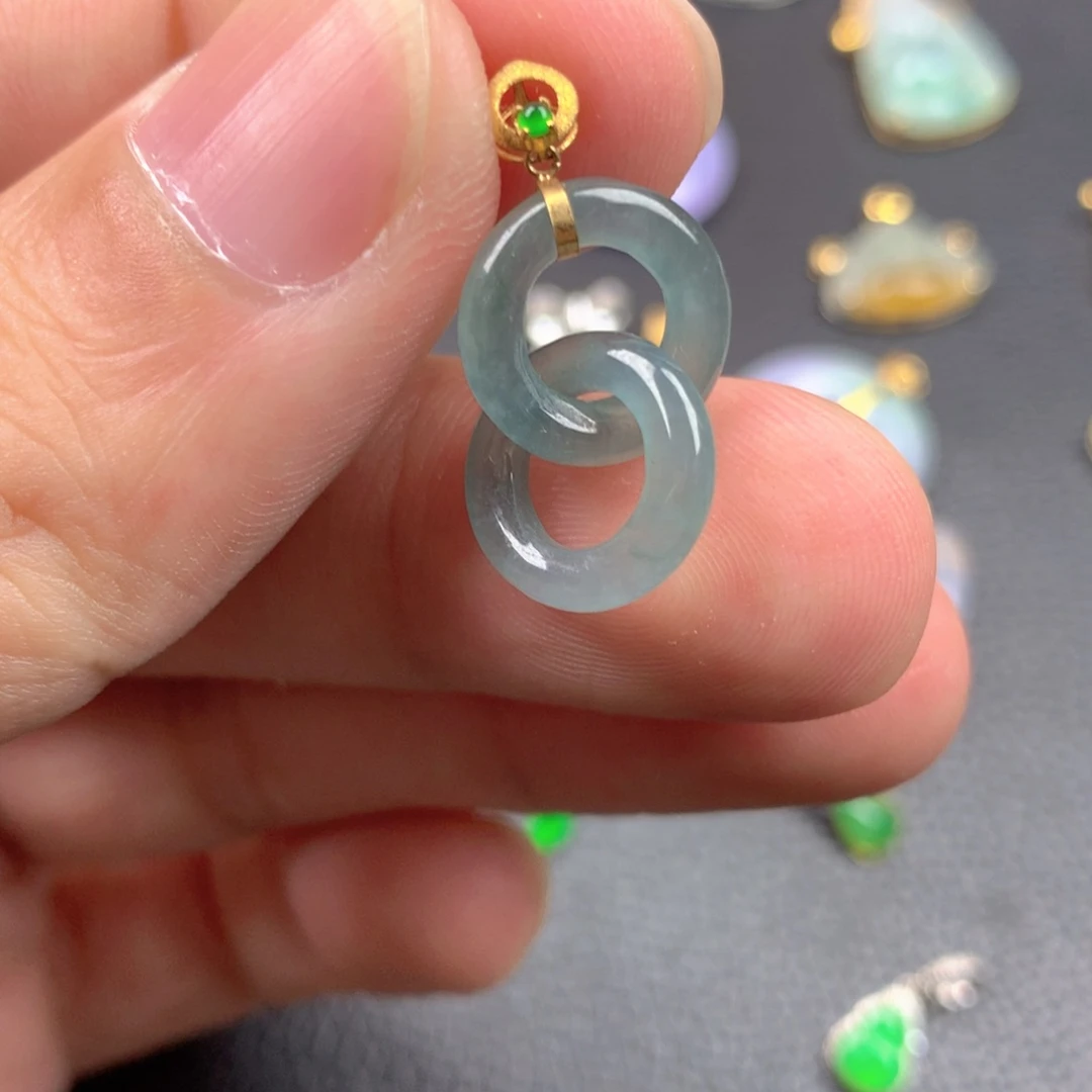 【闪购商品】翡翠18K金镶嵌颈饰翡翠