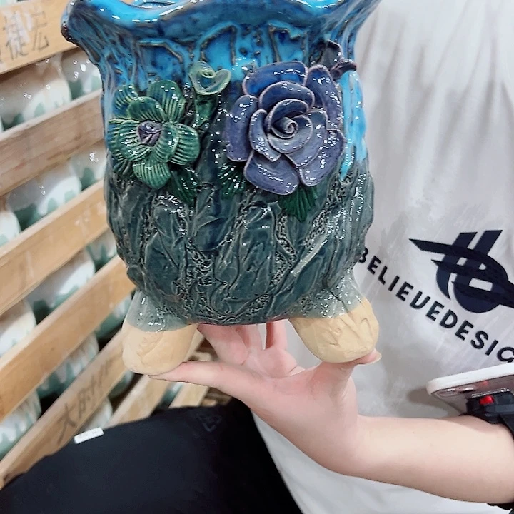 有孔，凑单福利满10元发货陶瓷多肉花盆！