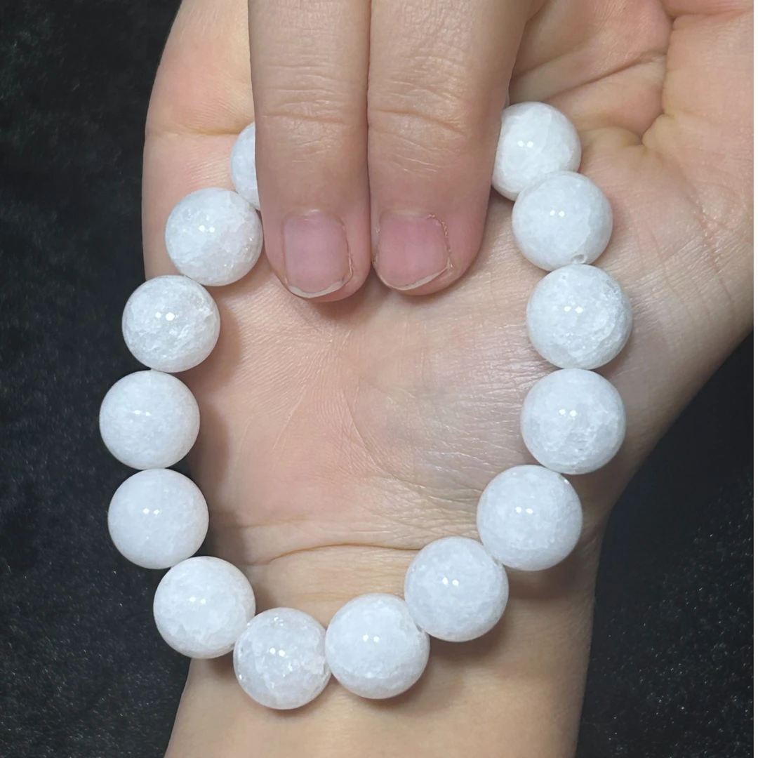 天然水晶手串白瓷手串A82水晶直播精致饰品珠宝直播奢侈品珠宝