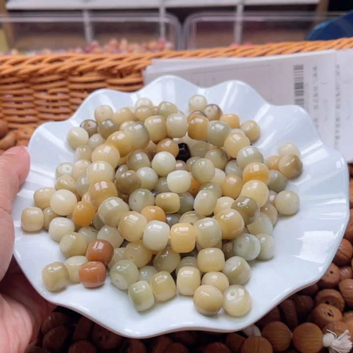 白玉菩提吊坠Q/11mm/30颗汉堡珠