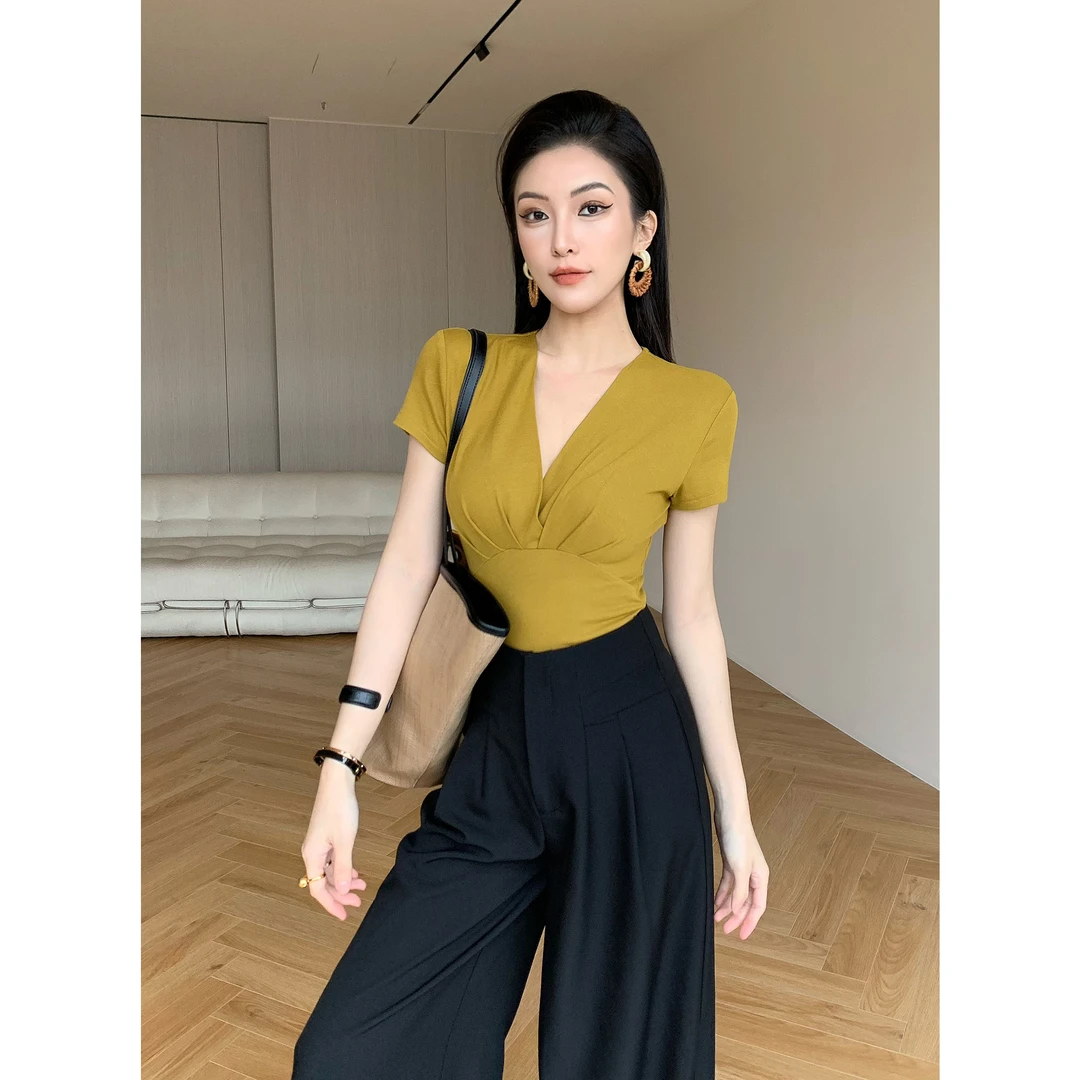 JIJINQI时尚宽松气质百搭显瘦休闲舒适设计感上衣JD03SZXL678