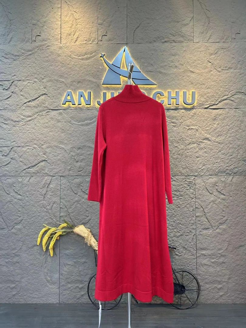 401-500  AN JIN CHU 秋冬季显瘦休闲简约针织宽松连衣裙