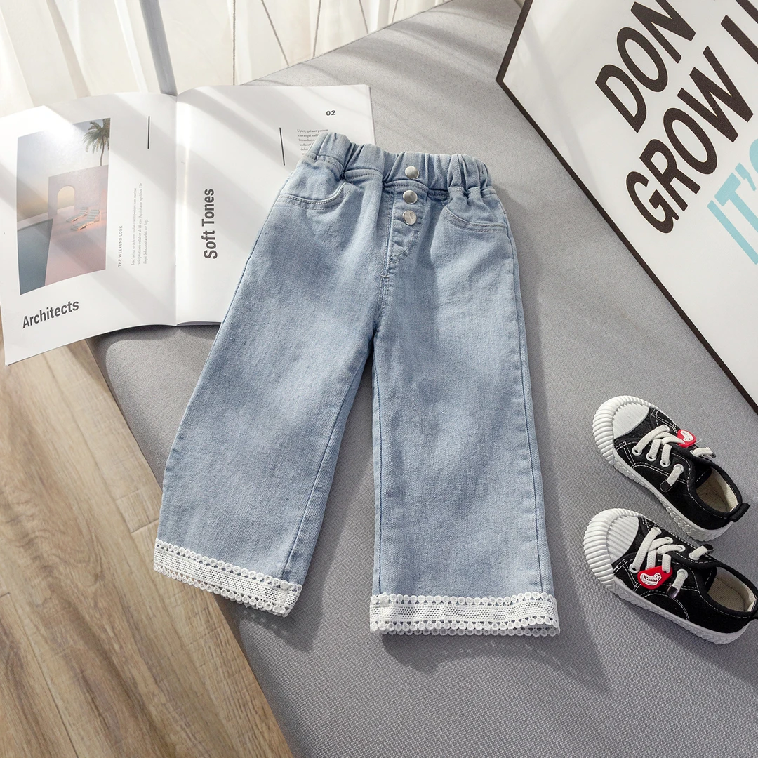 新品巴拉巴拉女童牛仔裤春秋款2025新款时髦韩版女宝宝宽松裤儿童