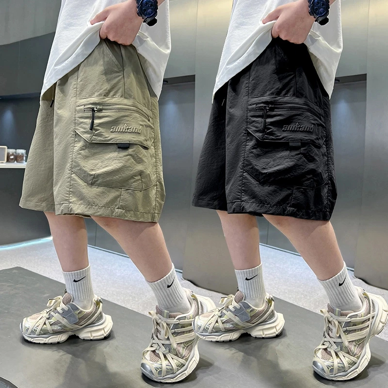 男童工装短裤夏季薄款2025中大童休闲韩版五分裤百搭儿童中裤潮流