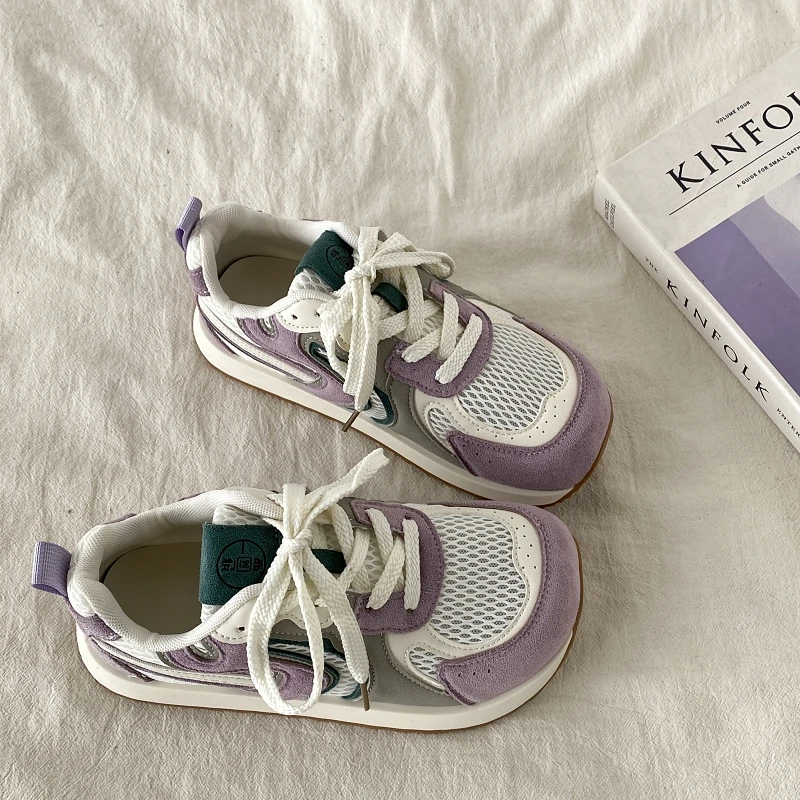 女童丑萌大头阿甘鞋夏季韩版粗网透气休闲运动鞋儿童拼色德训鞋潮