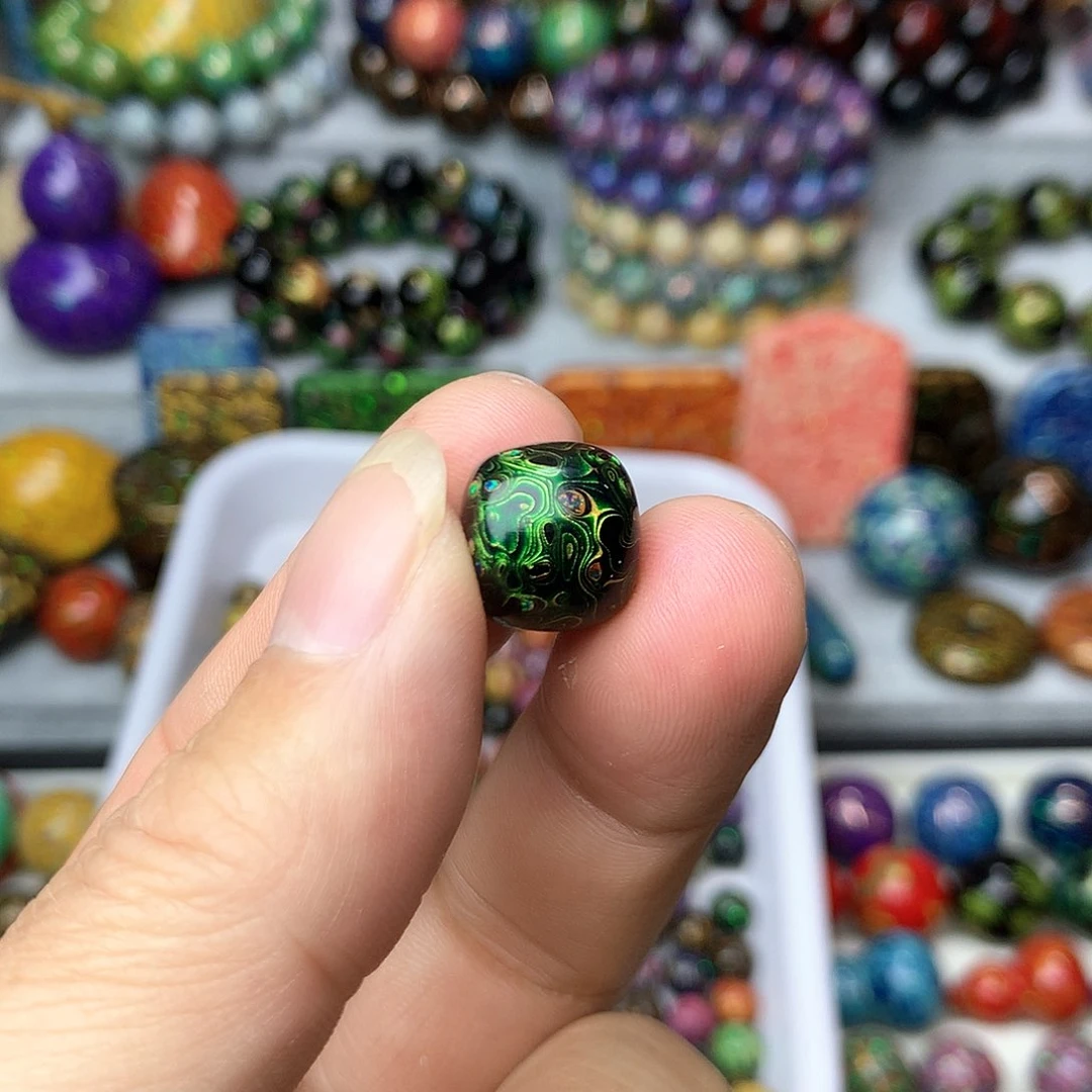 大*'大漆欧珀老型珠12*13+一颗