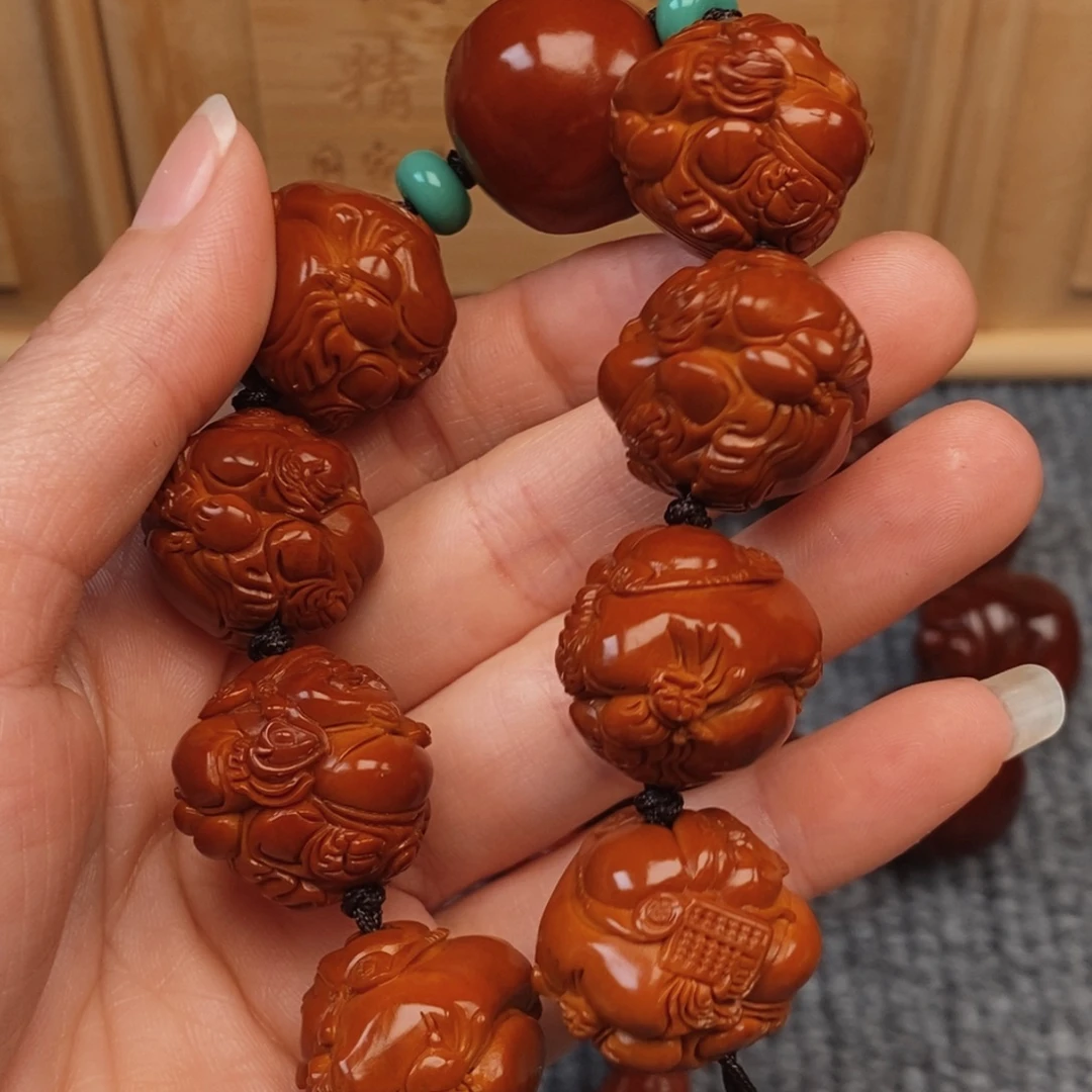 田***猛手串/手链橄榄核财神