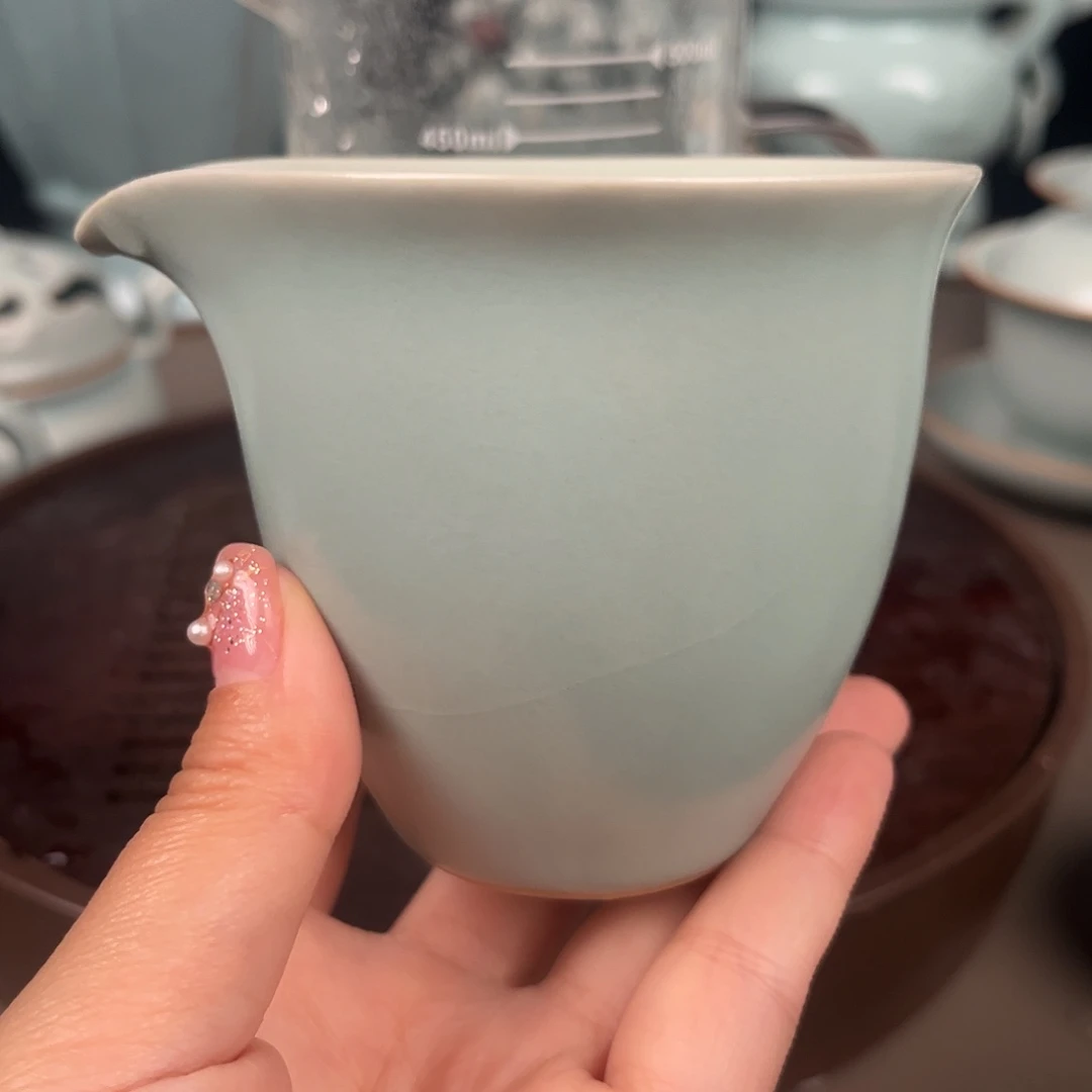 仿古釉水公道杯全手工全品相