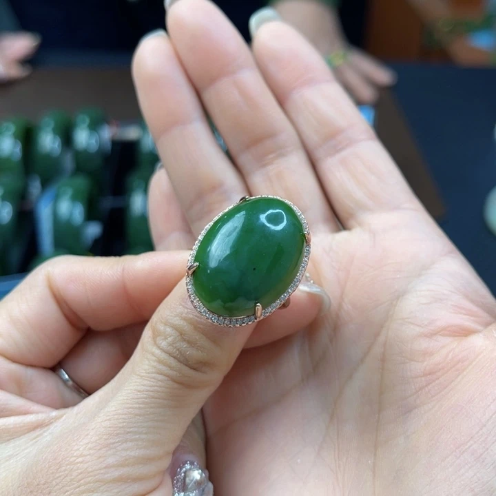 【闪购商品】和田玉（碧玉）戒指合金