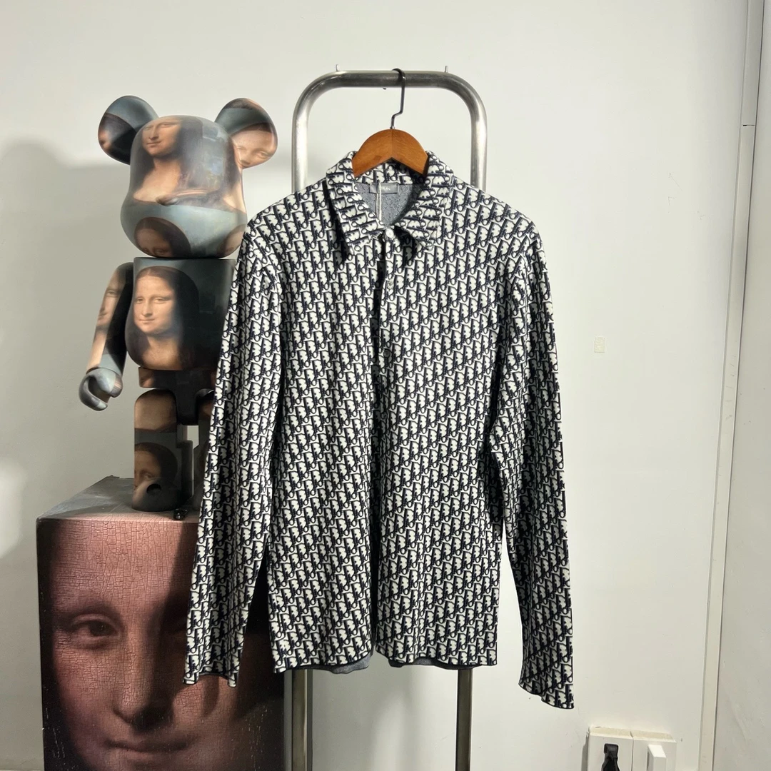 99新 DIOR/迪奥 SF迪奥满印针织衬衫 S0217 尺码：L