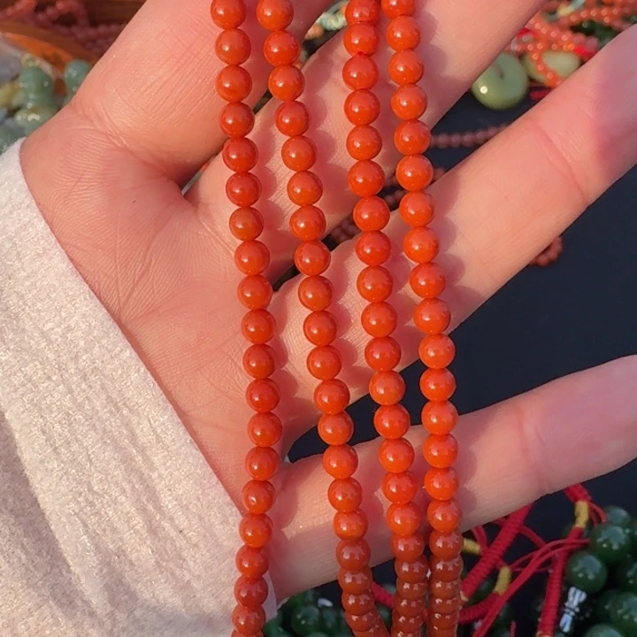 南红玛瑙未镶嵌颈饰卡4.2