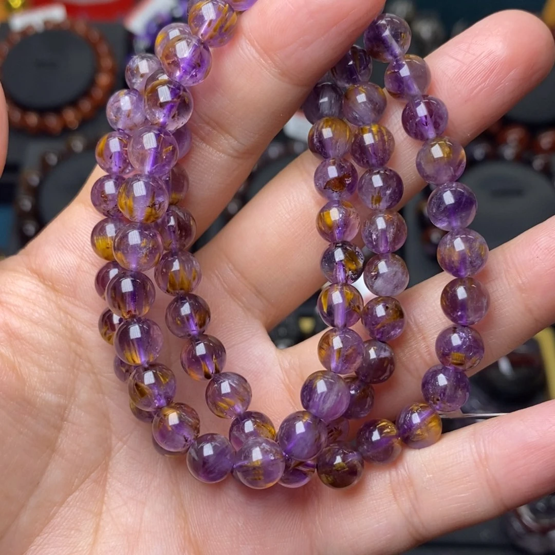 未镶嵌手链水晶极光金多多多圈7mm