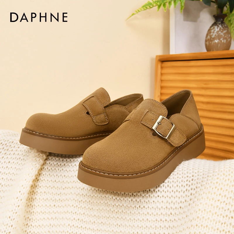 达芙妮平底勃肯鞋女2025新款春秋复古舒适软底百搭防滑孕妇单鞋子