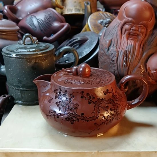 紫砂茶壶宜兴原矿底槽清柴烧手工220《