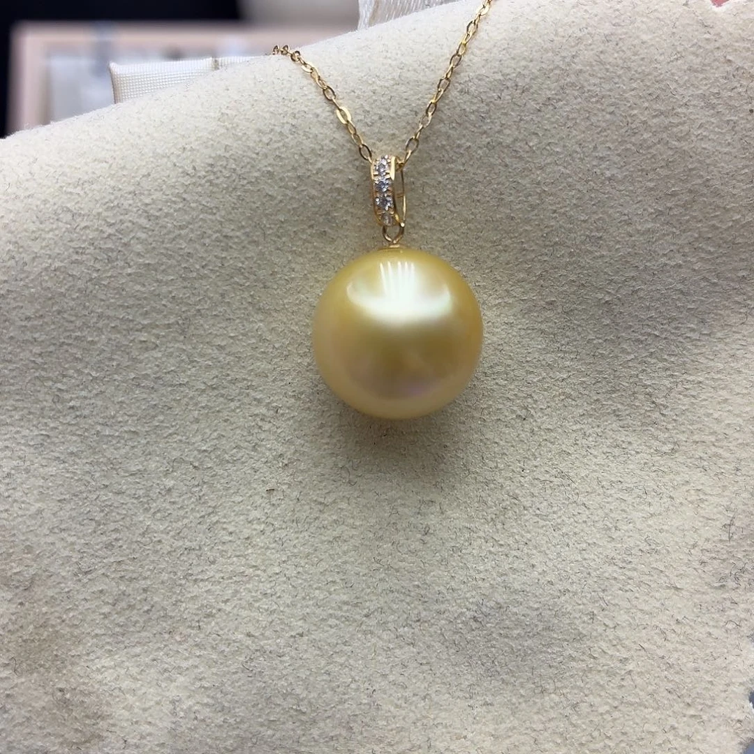 御***翔海水珍珠18K金镶嵌套链