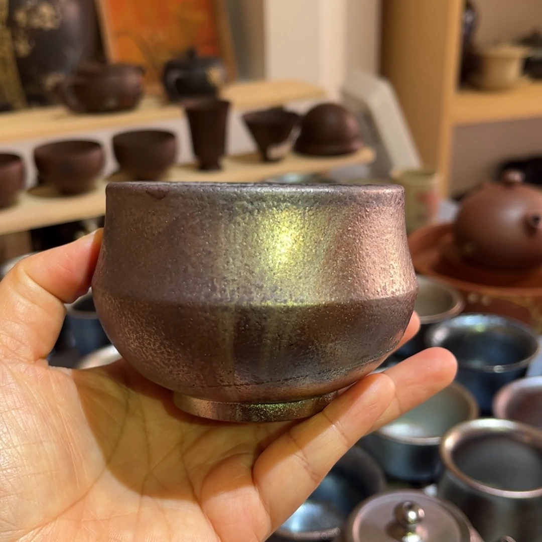 建水紫陶紫泥柴烧杯150cc