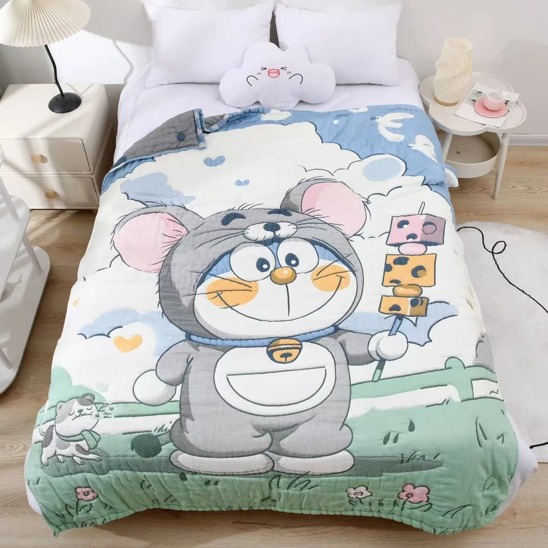 【叮当猫】  150*200cm 单人全棉云朵棉舒适亲肤泡芙被