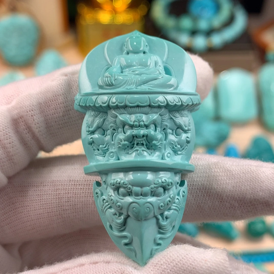 绿松石未镶嵌金刚杵