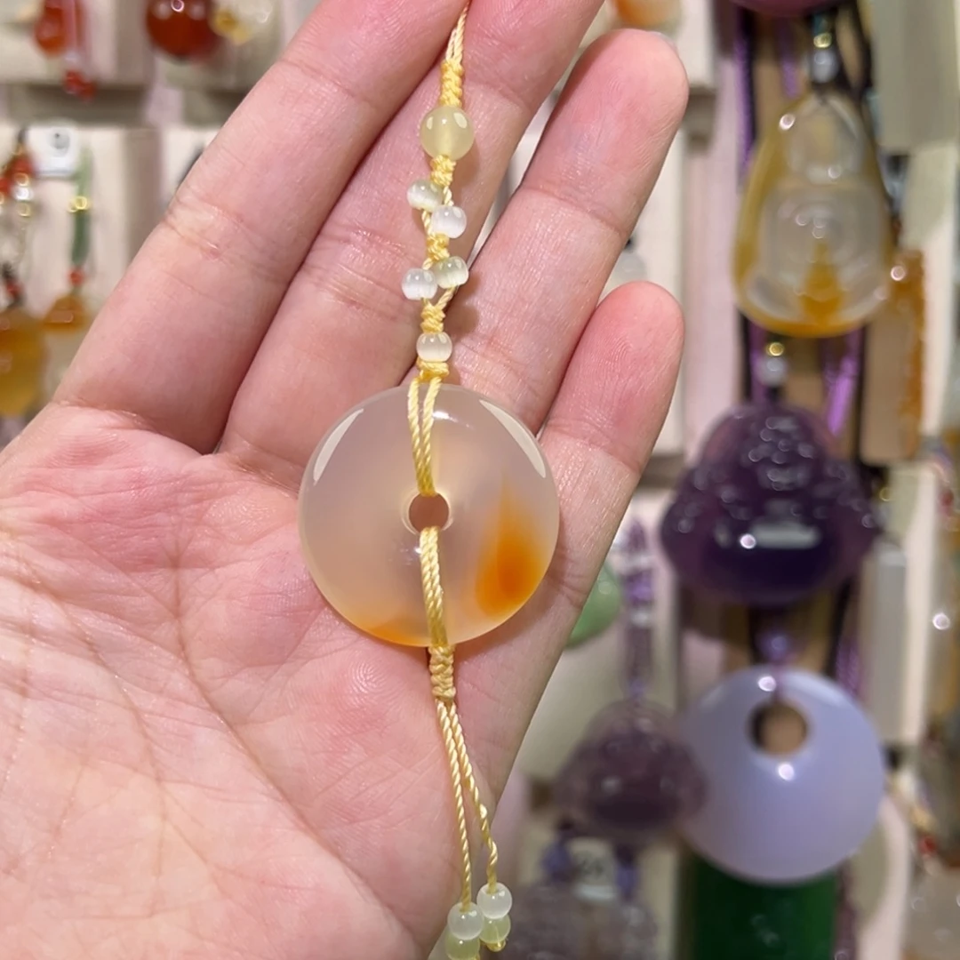 玛瑙/玉髓未镶嵌吊坠(赠链)