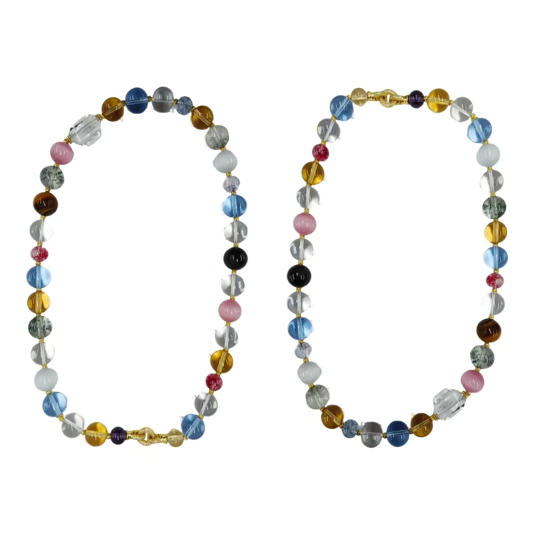 高档时尚水晶超7精美多宝DIY琉璃项链(多样性发一件) E09-39