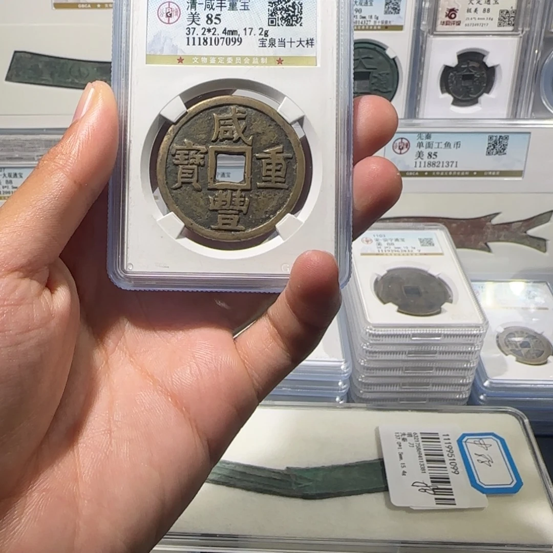 语***情铜 保真包老 咸丰重宝 当十大样 假一赔万