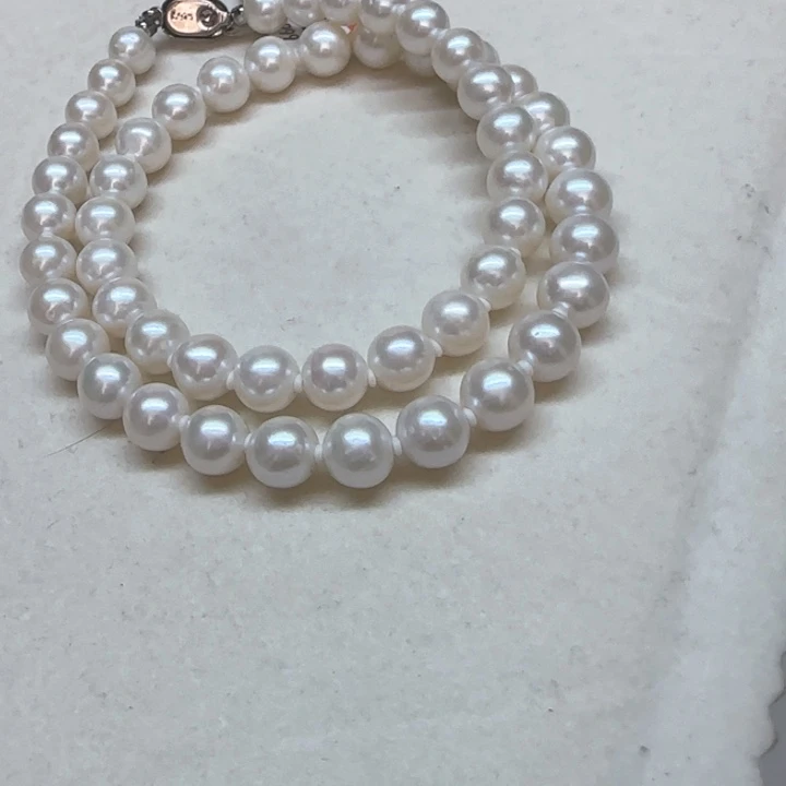 淡水珍珠银S925镶嵌项链