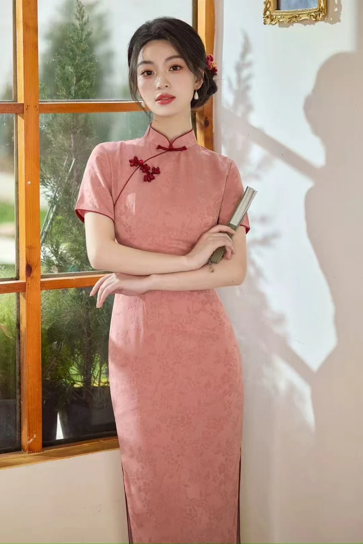 【亦桃】上上签 夏季新中式粉色少女旗袍2025新款复古国风日常气质