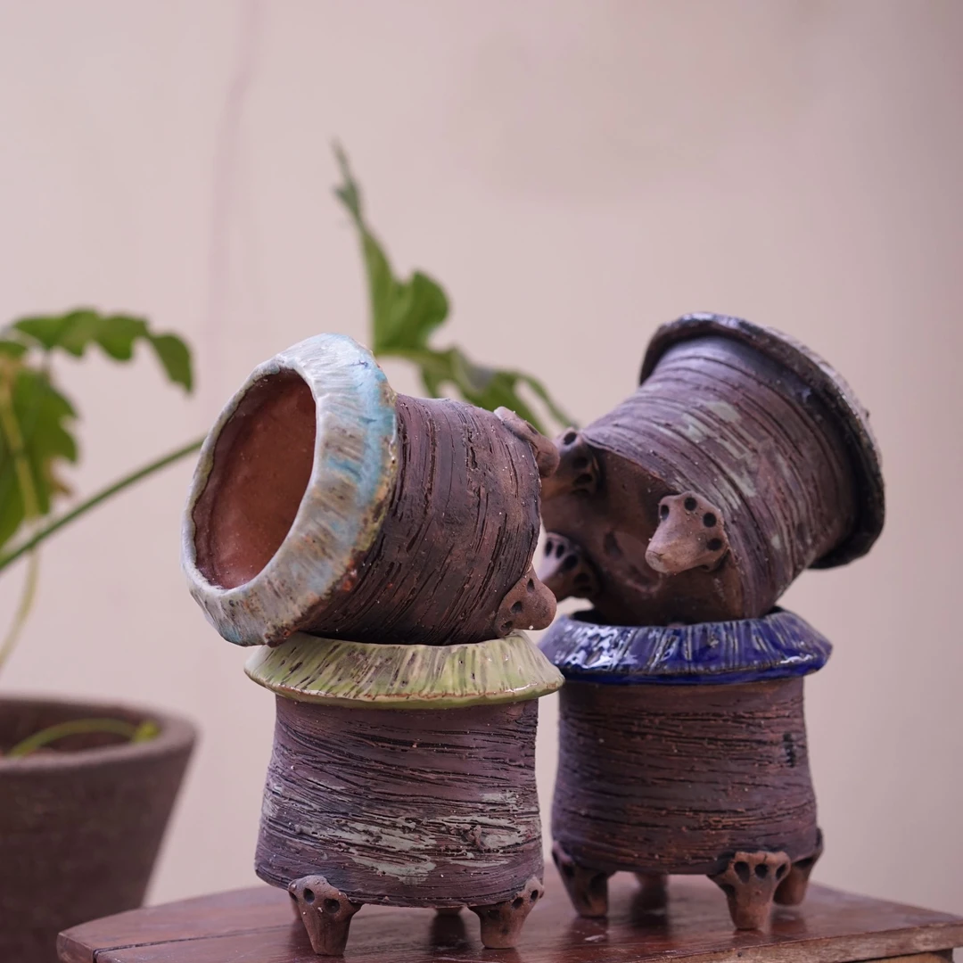 清仓多肉花盆小粮仓陶瓷【亏本清仓】